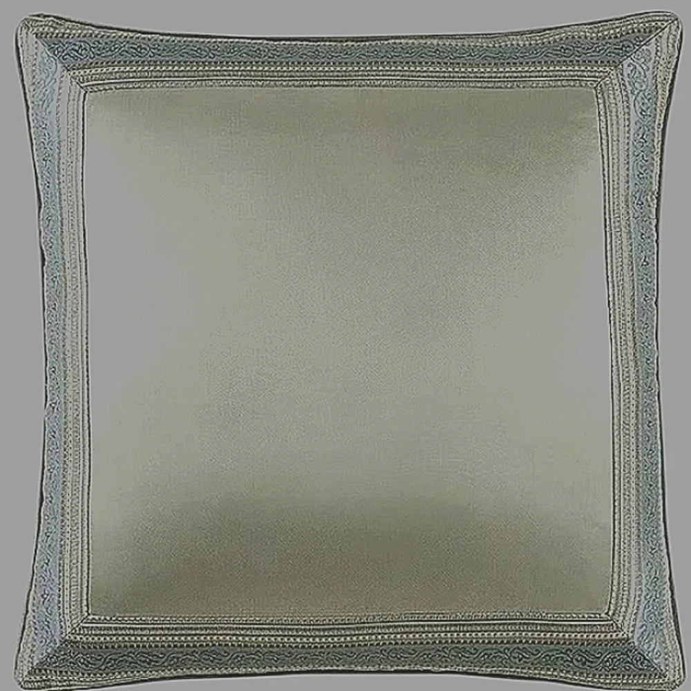 J.Queen Pillow Sham Set Of 2 Satin Embroidered Tapestry Boho Shabby Chic New